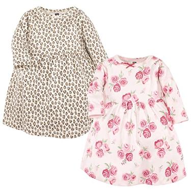 Imagem de Hudson Baby Vestidos de algodão para bebês meninas, Leopardo rosa, 3-6 Meses