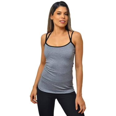 Imagem de Regata Feminina  Manga Raglan Sulplex c/alça dupla Preta P