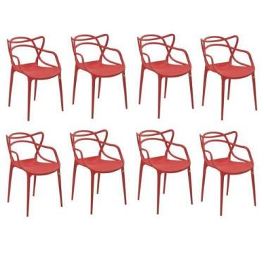 Imagem de Conjunto 8 Cadeiras Allegra Vermelho - Rivatti