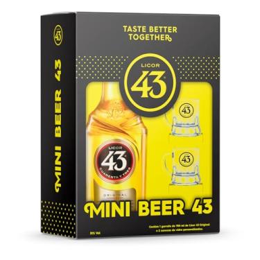 Imagem de Kit Licor 43 Garrafa 700 ml + 2 Mini Canecas em Vidro