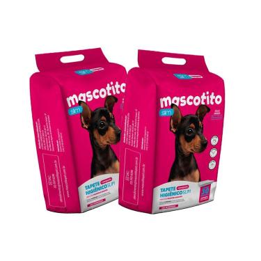 Imagem de Kit 2 Tapetes Higiênicos Mascotito Slim 60x55cm C/60 Unidades
