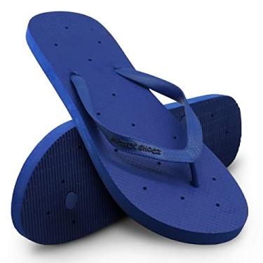 Imagem de Chuveiro Shoez – Sandália masculina antiderrapante para academia, piscina, dormitório, sandálias aquáticas, Azul, 10-11