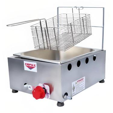 Imagem de Fritadeira industrial Cefaz FC-01 5L à gás aço inoxidável