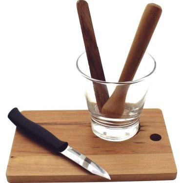 Imagem de Kit Caipirinha Em Madeira Muiracatiara Basic 5pçs - Tramontina