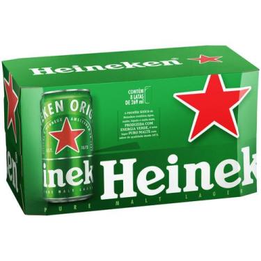 Imagem de Cerveja Heineken Lata Puro Malte Lager 8 Unidades - 269ml
