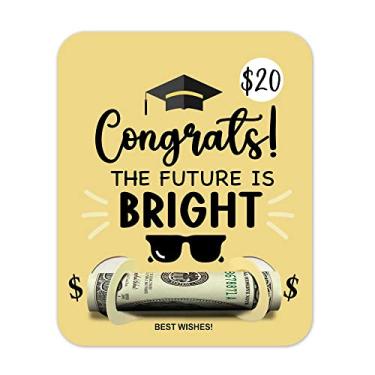 Imagem de LWBEO Porta-dinheiro de formatura - Presentes de formatura, conjunto de porta-cartões de dinheiro, carteira de vale-presente, presente de graduação do ensino médio, clipe de dinheiro - Parabéns! O