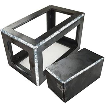 Imagem de Jikacok Cupons de soldagem. Kit de soldagem de 2 x 4 polegadas para iniciantes. Kit de prática de soldagem feito de aço suave premium de calibre 11. Cupons de soldagem para MIG, TIG Stick, arco, gás e brasagem (M 12 peças)