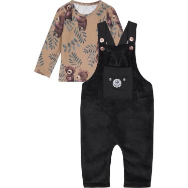 Imagem de Conjunto Jardineira Peluciado Menina Carinhoso Ref. 116982-Feminino