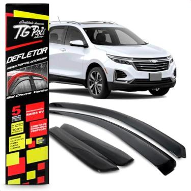 Imagem de Calha Chuva Defletor Inteiriça Slim Equinox 4 Portas 2019 2020 2021 2022 2023 Fumê 100% Acrílico