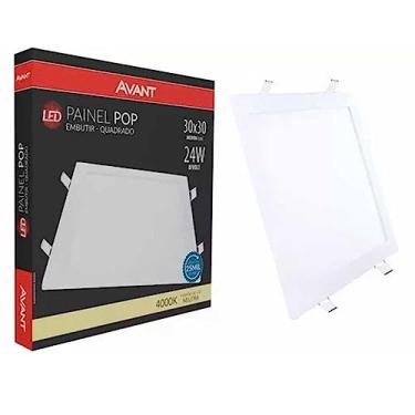 Imagem de AVANT 858130874 Painel Led , Pop, Embutir Quadrado 30. Ne4000 K, 24 W, Bivolt 1680, Luz Neutra