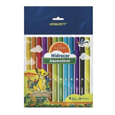 Imagem de Hidrocor Rei Leão Oppbag C/ 12 Cores Leo&leo