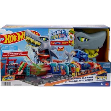 Imagem de Hot Wheels CITY Pista LAVA-RAPIDO Mega Tubarao - Mattel HTN82