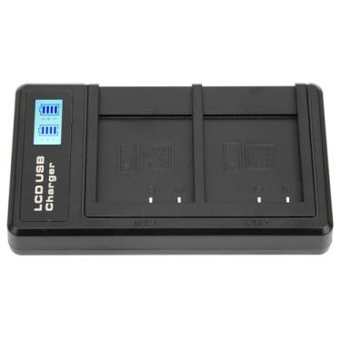 Imagem de Carregador Duplo de Câmera para NP‑BN1, Carrega Duas Baterias Simultaneamente, Com Display LCD, Interface USB, Design de Circuito de Segurança, Pequeno e Portátil, para Bateria
