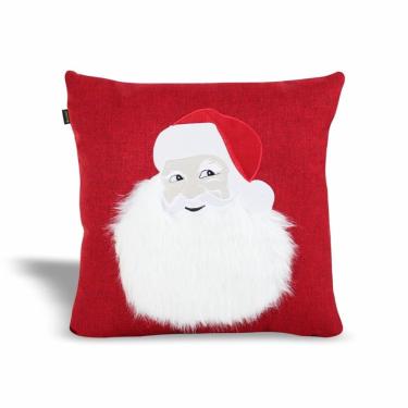 Imagem de Almofada Artesanal Em Poliéster 50x50cm CortBrás Papai Noel