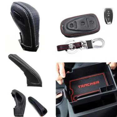 Imagem de Kit Capas chave manopla câmbio automático e freio + Organizador porta 