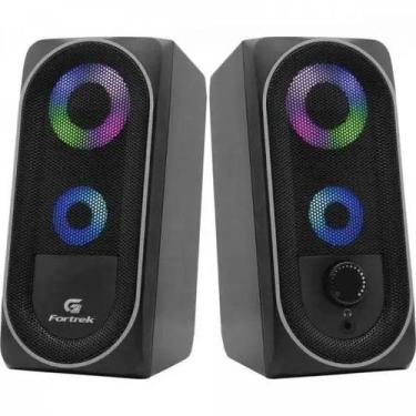 Imagem de Caixa De Som Gamer Multimídia Fortrek Black Hawk Rgb Preta