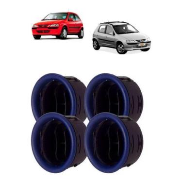 Imagem de Kit Difusor De Ar Central Lateral Com Suporte Celta Azul - Clauplast