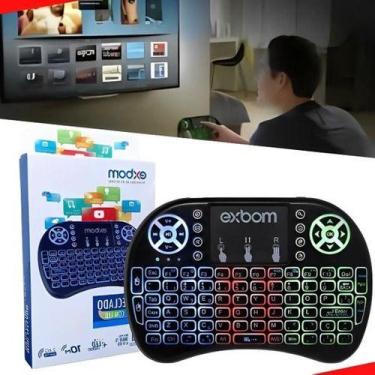 Imagem de Mini Teclado Wireless Keyboard com Touchpad Com Led Usb Android Consol