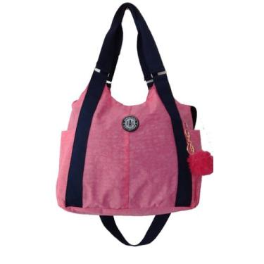 Imagem de Bolsa Feminina Nylon Tactel impermeável grande alça transversal ombro 