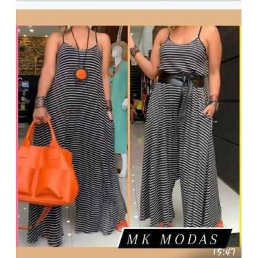 Imagem de Macacão pantalona com bolço e regulagem nas costas - MK MODAS, Mostard