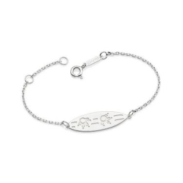 Imagem de Pulseira prata 925 unissex infantil rommanel 16cm 14cm prancha surf st