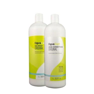 Imagem de DevaCurl No-Poo Original Kit Shampoo e Condicionador 1L