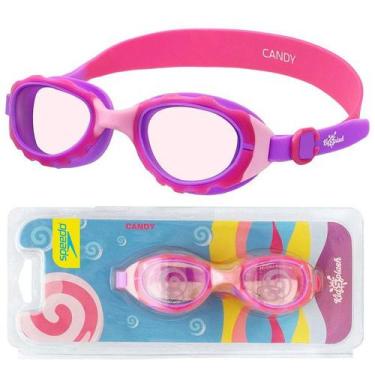 Imagem de Oculos de Natação Speedo CANDY Infantil Antifog, Lilás, Rosa