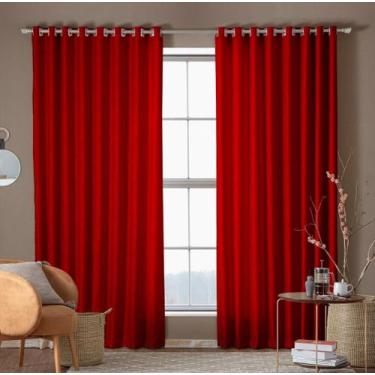 Imagem de Cortina Em Tecido Jacquard Sala E Quarto 3,20M X 2,50M - Thais  Enxova