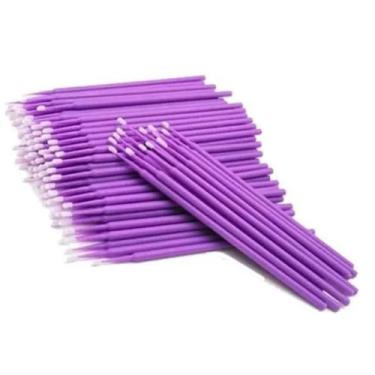 Imagem de 100 Microbrush Roxo Cotonete Cílios Alongamento Fio a Fio - Fan Nails