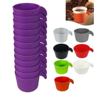 Imagem de Conjunto Copete 12 Porta Copos Descartável Cantinho Do Café Chá Em Plá