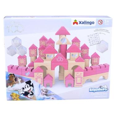 Imagem de  Brinquedos Brincando Engenheiro Castelo das Princesas com 80 Blocos