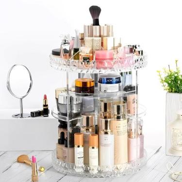 Imagem de Organizador Joias Maquiagem Perfume Acrílico 360  Giratório - ZEM