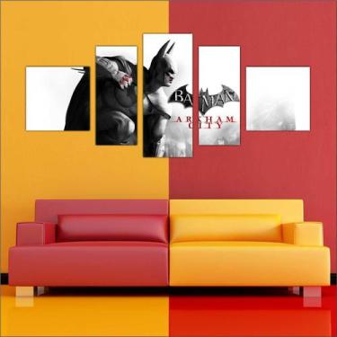 Imagem de Quadro Decorativo Batman Salas Quartos Super Heróis 5 Peças TT1 - Vita