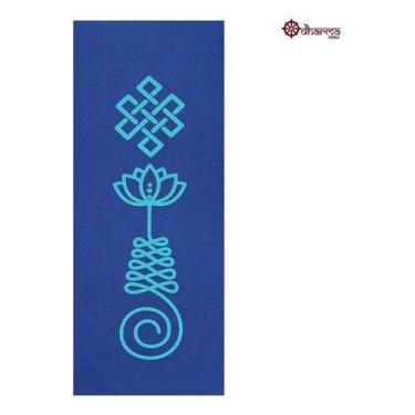 Imagem de Tapete Yoga Premium Azul Estampa Unalome 2,00m - 5mm - Dharma Yogui
