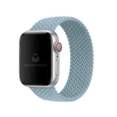 Imagem de Pulseira Loop Solo Trançada Azul Cerúleo Compatível Com Apple Watch - 