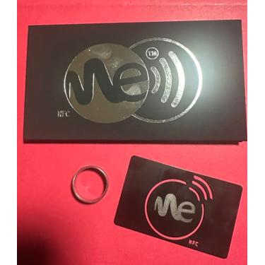 Imagem de Generic Cartões de visita com leitor de cartão MicroSD, metal fosco preto, NFC de 216 bytes