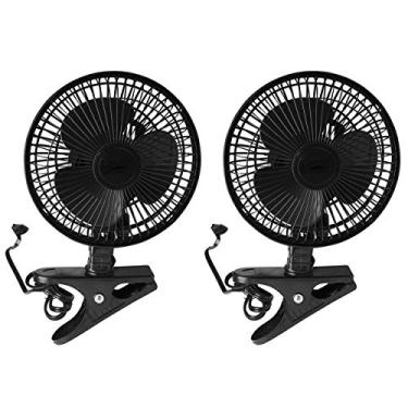 Imagem de JOEY'Z Pacote de 2-6 Polegadas - 2 Velocidades - Inclinação Ajustável, Operação Silenciosa e Silenciosa Clip-On-Fan - Preto
