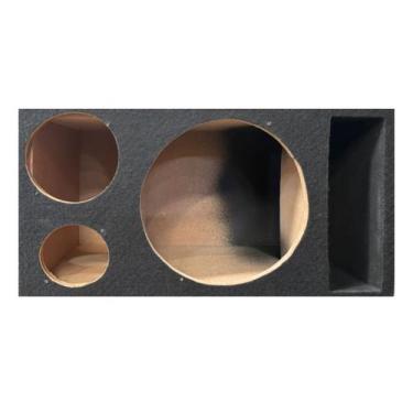 Imagem de Caixa trio duto regua colorido 12 pol mdf vazia - Link Parts, PRETO