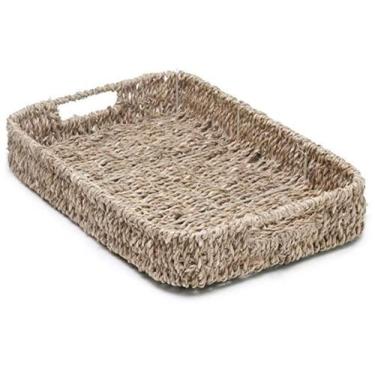 Imagem de Bandeja Retangular Natural Rattan Grande 40 cm - Mimo Style - YK1501