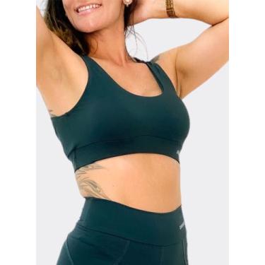 Imagem de Top Mayra Fitness Feminino Drisheer 7023 Cavado Nas Costas Forro, P, V