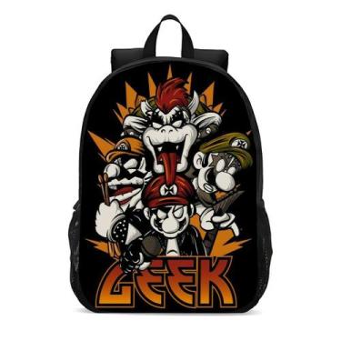 Imagem de Mochila Escolar Infanto Juvenil Mario Jogos Novidades 0457 - Geek Skin
