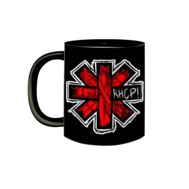 Imagem de Caneca de Porcelana Preta Red Hot Chili Peppers Rock Band - VilelaGG