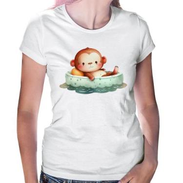 Imagem de Baby Look Ursinho Bebê Na Piscina  - Foca na Moda, Branco, P