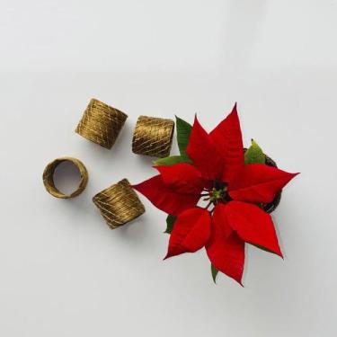 Imagem de Kit Porta Guardanapo Capim Dourado do Jalapão - 4 peças - Pano e Prato