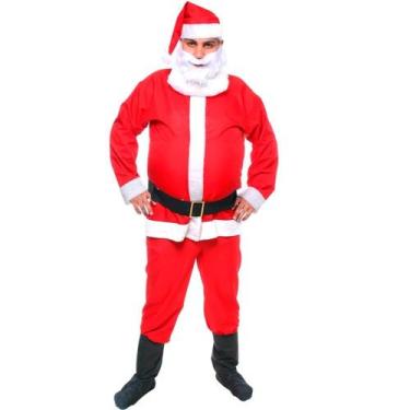 Imagem de Fantasia De Papai Noel Adulto Luxo Com Barba - Sulamericana, Único 50 