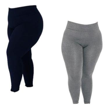 Imagem de Kit C/ 2 Calças Legging Plus Size Suplex Grosso Dia A Dia  - Rivas, Pr