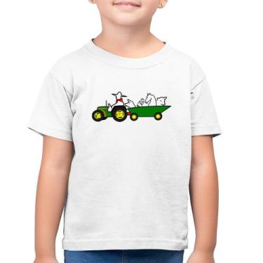 Imagem de Camiseta Algodão Infantil Fazendeiro - Foca na Moda, Branco, 8