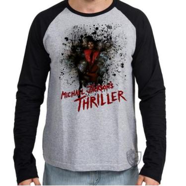 Imagem de Camiseta Manga Longa blusa Michael Jackson thriller - Empório Dutra, G