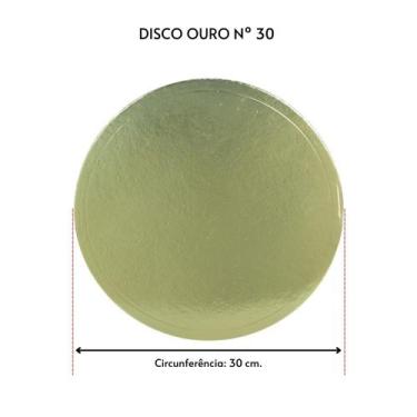 Imagem de Kit 10 Unidades Cake Board Para Bolo Disco Ouro 30cm - TAMAROZZI EMBAL
