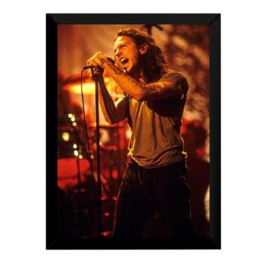 Imagem de Quadro Banda Pearl Jam Arte Show Brasil Cartaz Moldurado - Fanarte